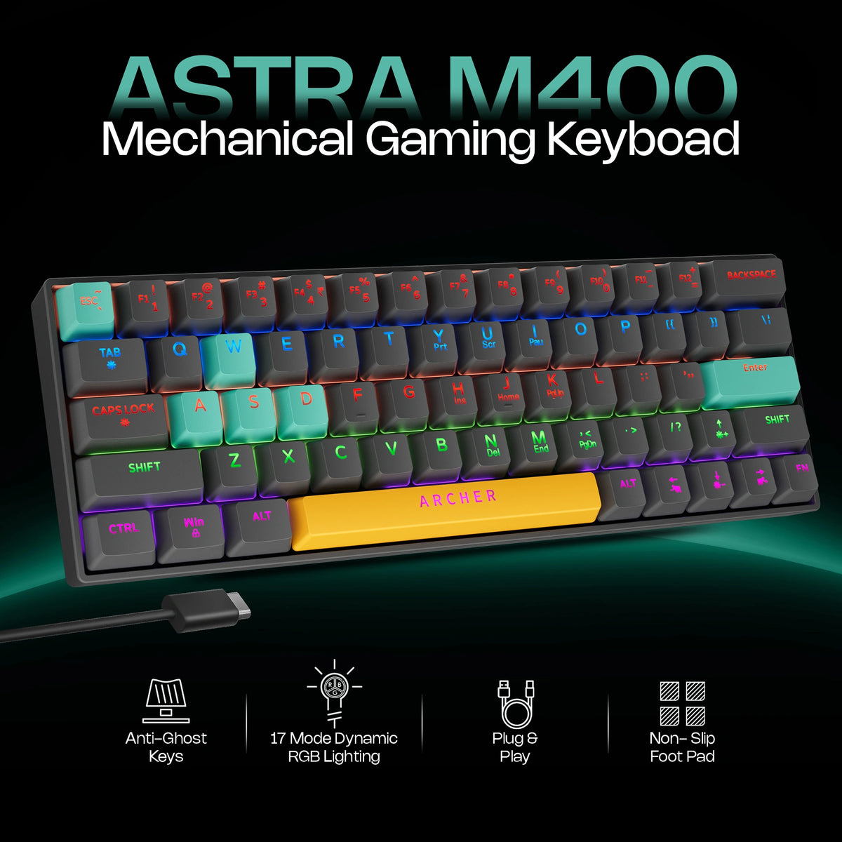Astra M400 Wired Mechanical Gaming Keyboard