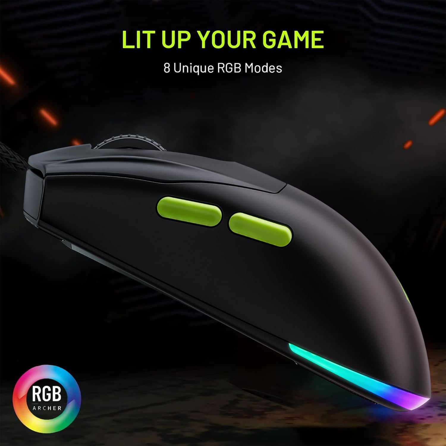 Recurve 600 Wireless Gaming Mouse with Pixart 3325 sensor 10000 DPI