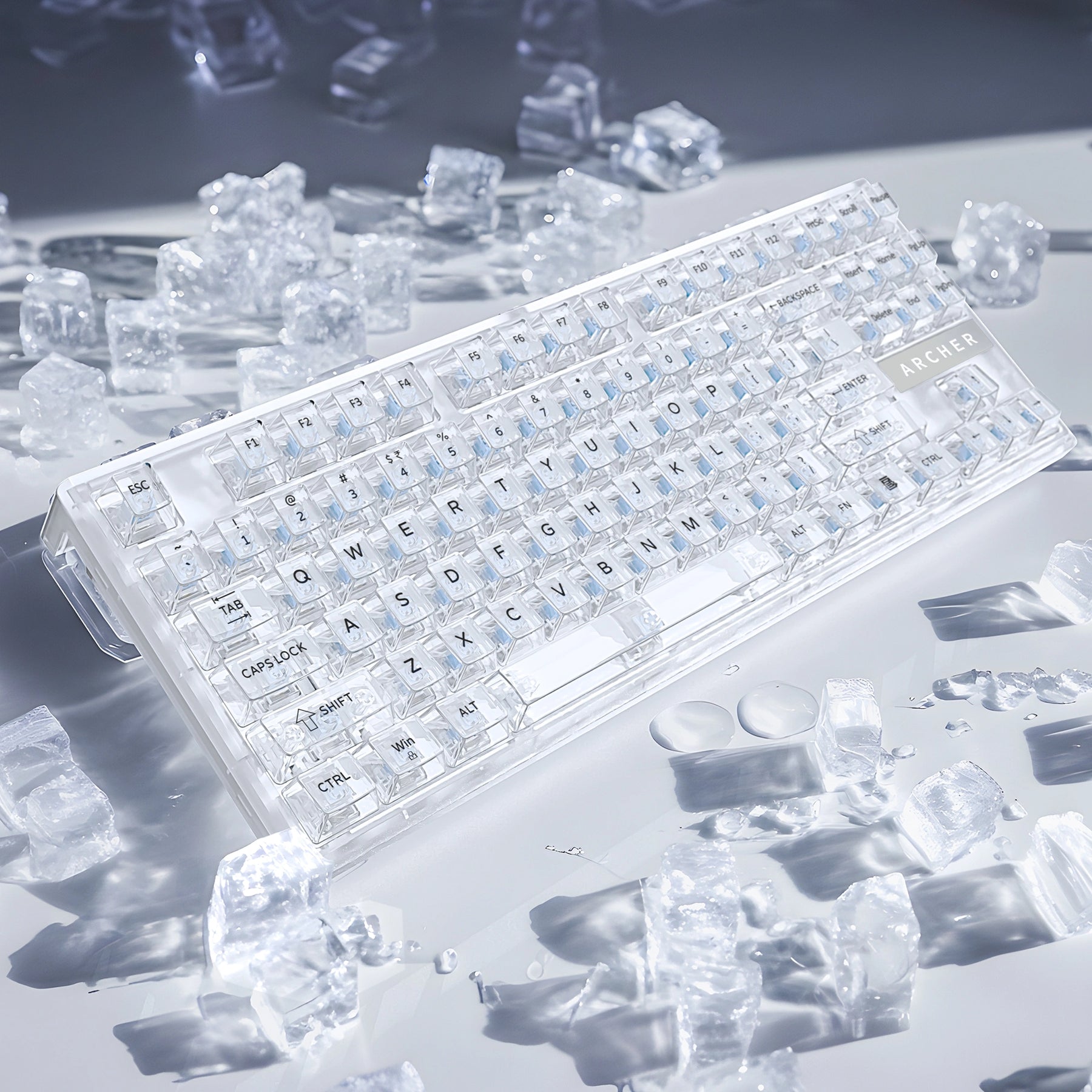 Mechanical Gaming Keyboard – Bluetooth/2.4GHz Wireless/Wired, 84 Keys, Blue Switches, RGB Backlit