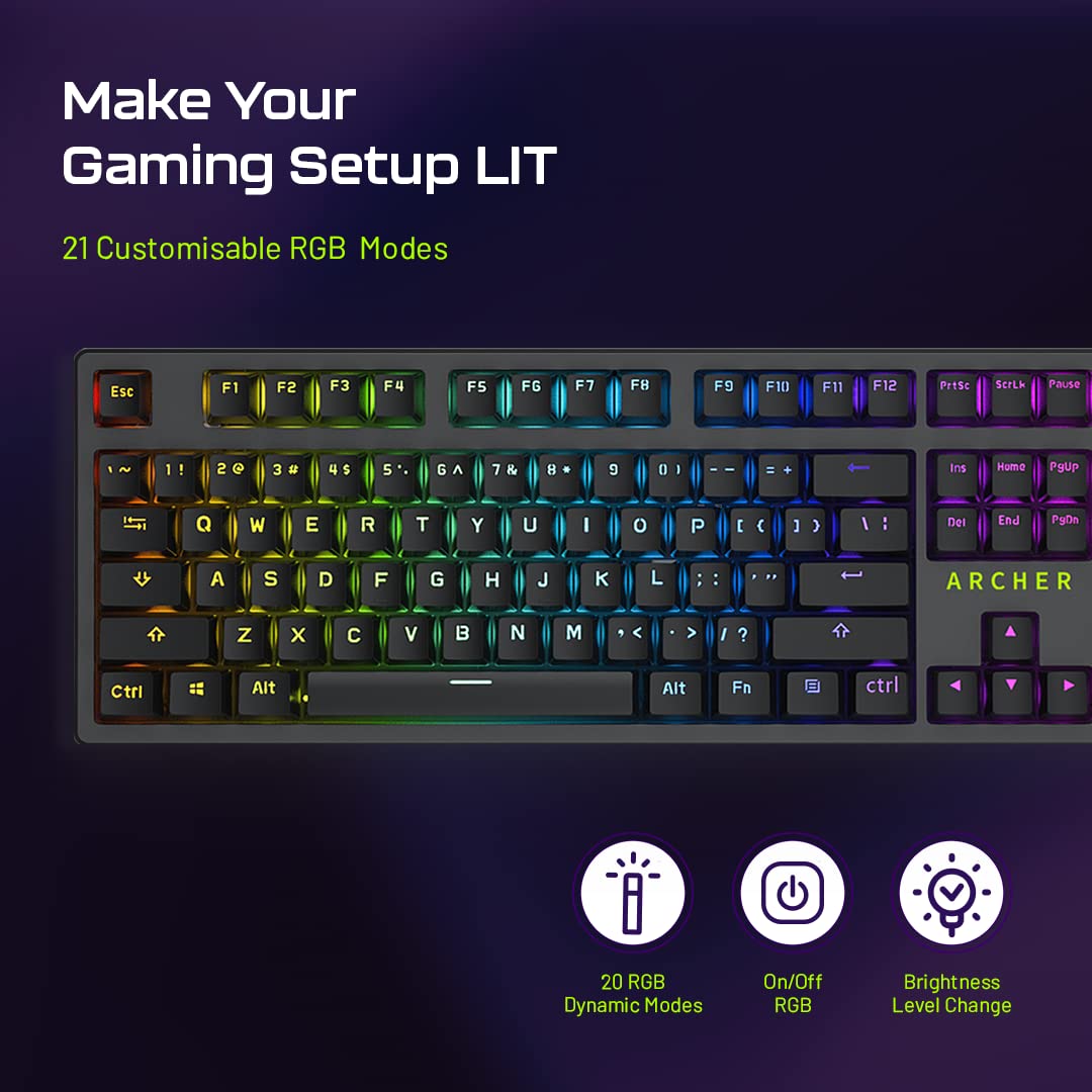 Astra M200 RGB Mechanical Gaming Keyboard with Blue Switches & Anti-Ghosting