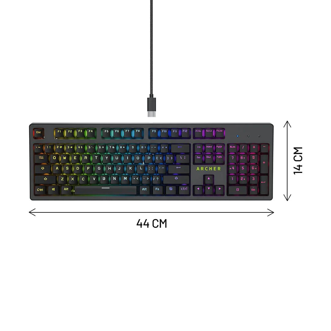Astra M200 RGB Mechanical Gaming Keyboard with Blue Switches & Anti-Ghosting