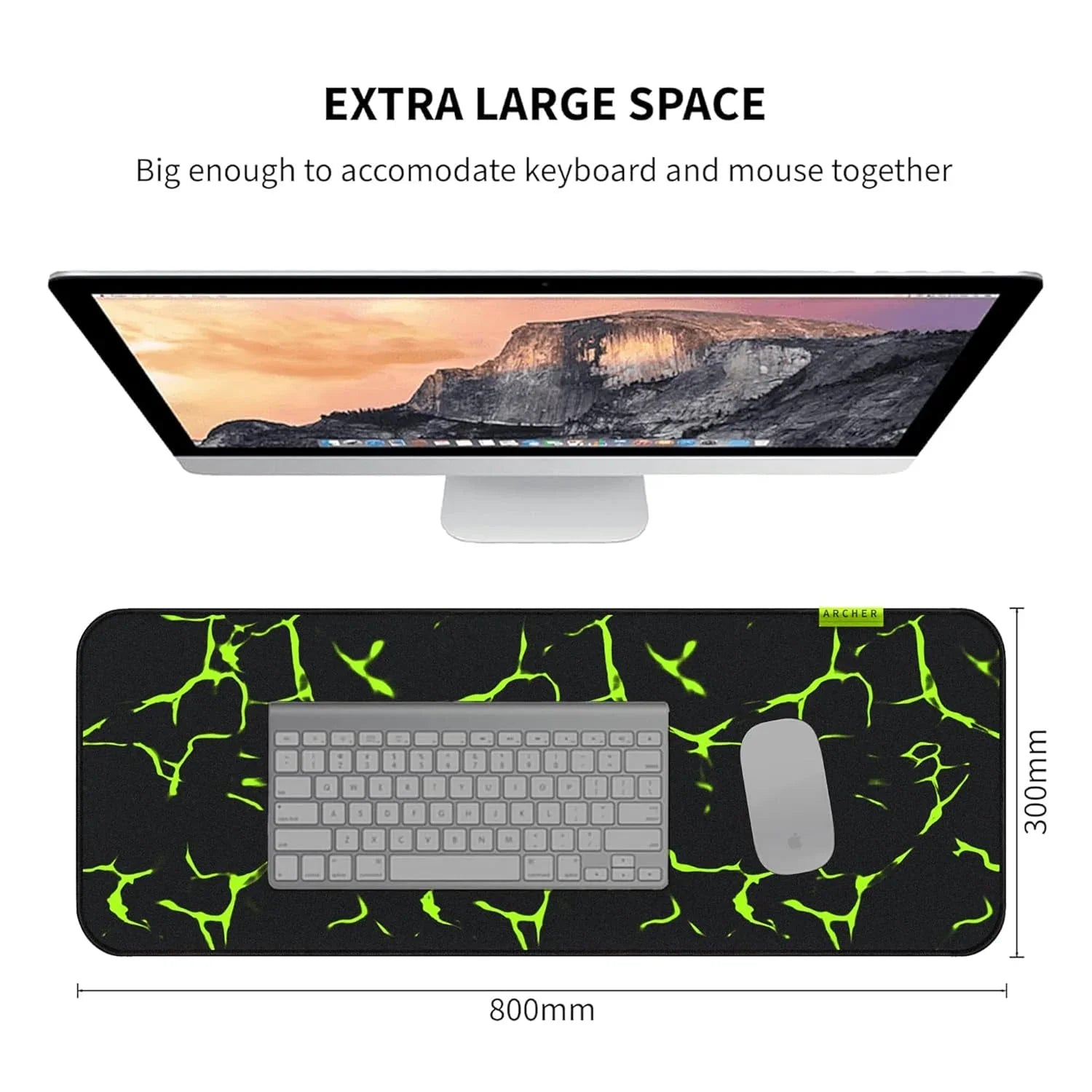 Quiver 100 Extended Mouse Pad Black