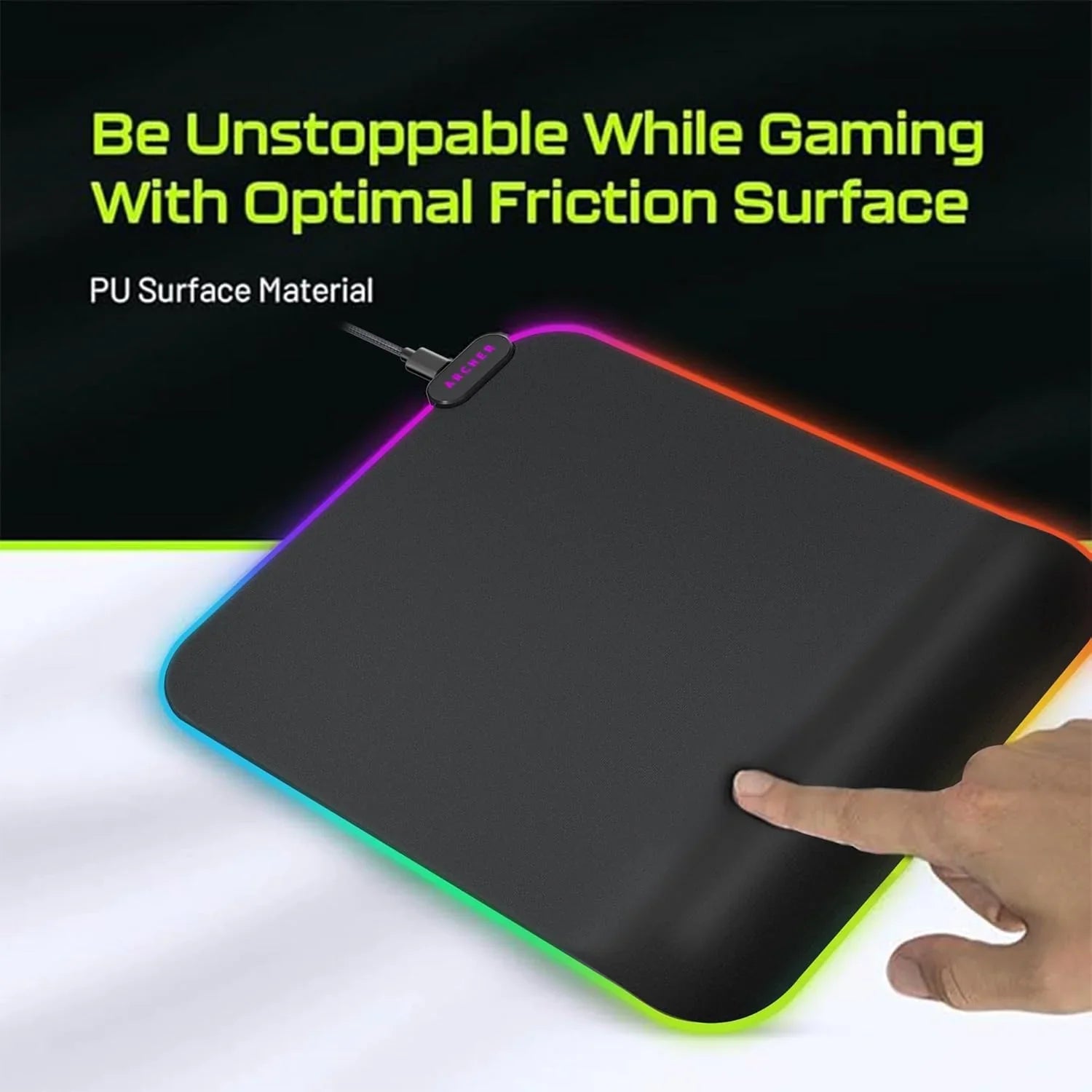 Quiver 200 Gaming Mouse Pad with RGB and Wrist Rest