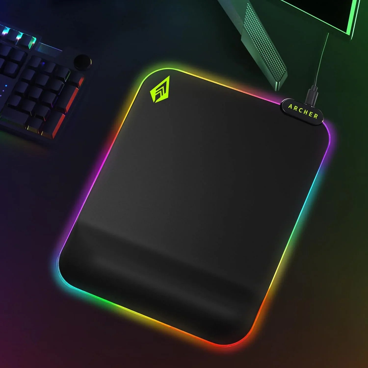 Quiver 200 Gaming Mouse Pad with RGB and Wrist Rest