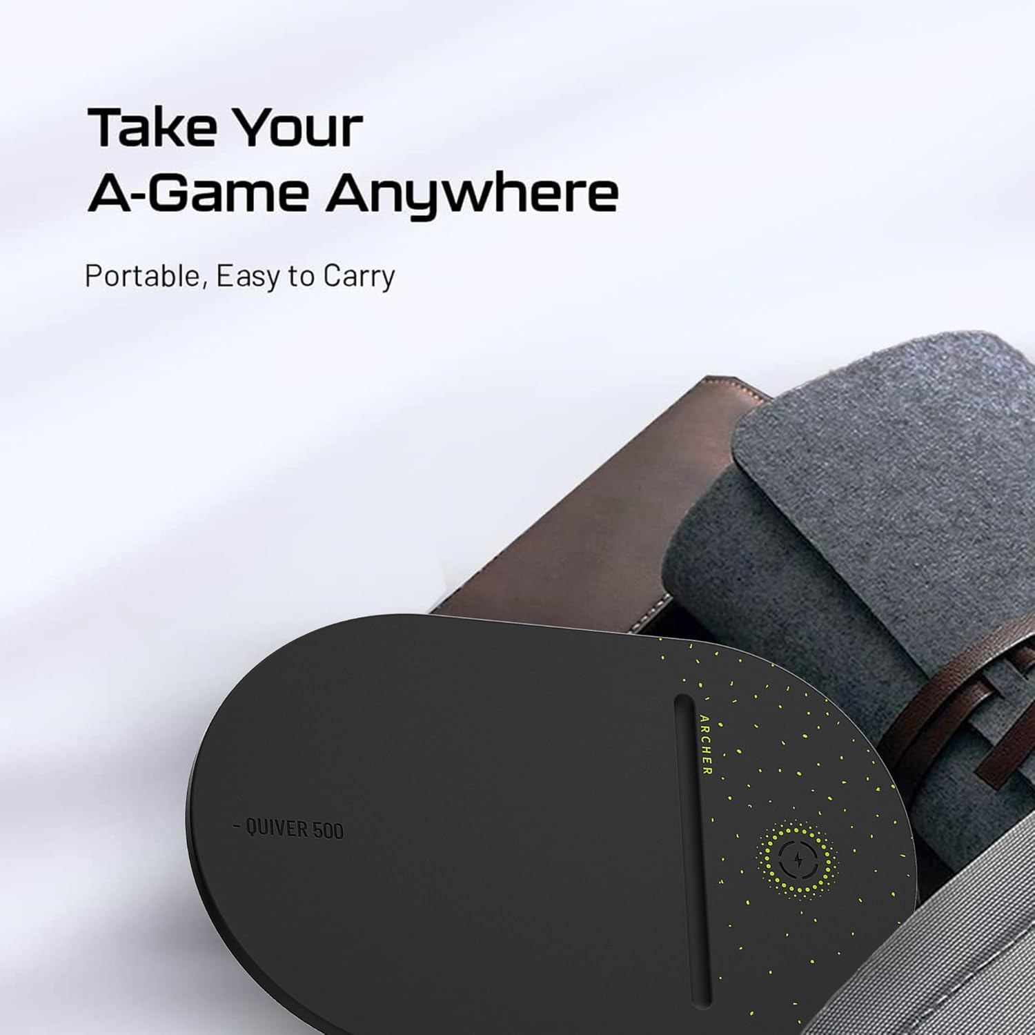 Quiver 500 wireless charging gaming mousepad with 15W fast charge