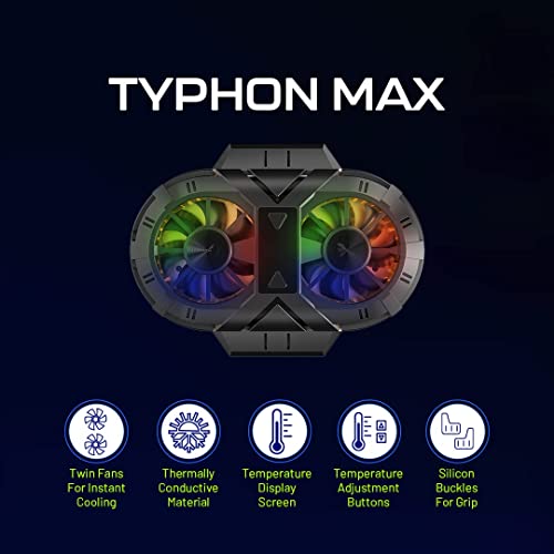 Typhon Max mobile phone cooler with dual turbo cooling fans