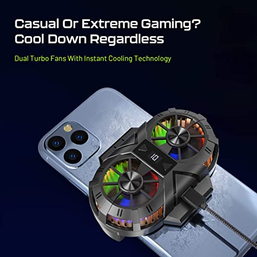 Typhon Max mobile phone cooler with dual turbo cooling fans