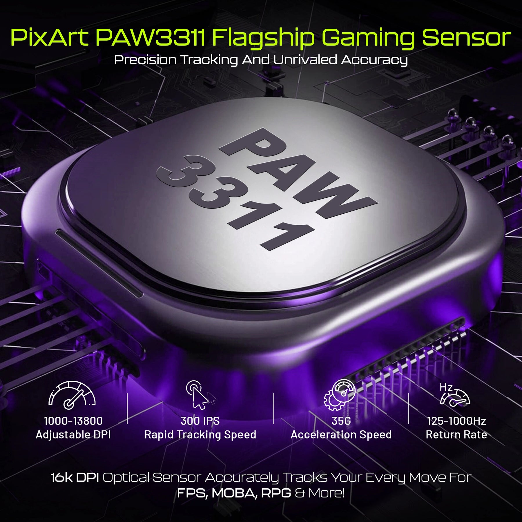 Archer Tech Lab Hawkeye gaming mouse with Bluetooth 5.3, wireless and wired modes - best gaming mouse