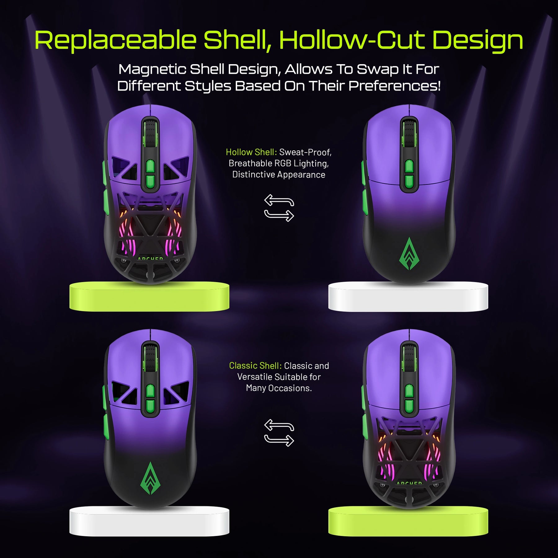 Hawkeye gaming mouse with Bluetooth 5.3, wireless and wired modes - best gaming mouse