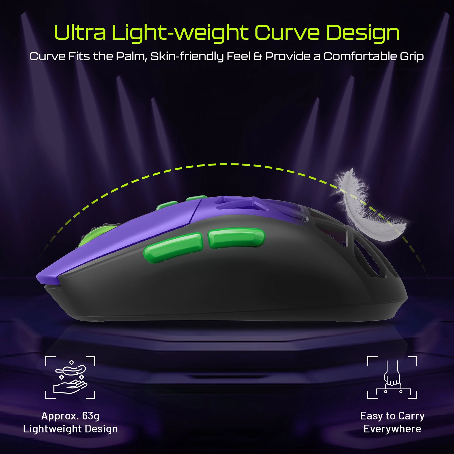 Archer Tech Lab Hawkeye gaming mouse with Bluetooth 5.3, wireless and wired modes - best gaming mouse