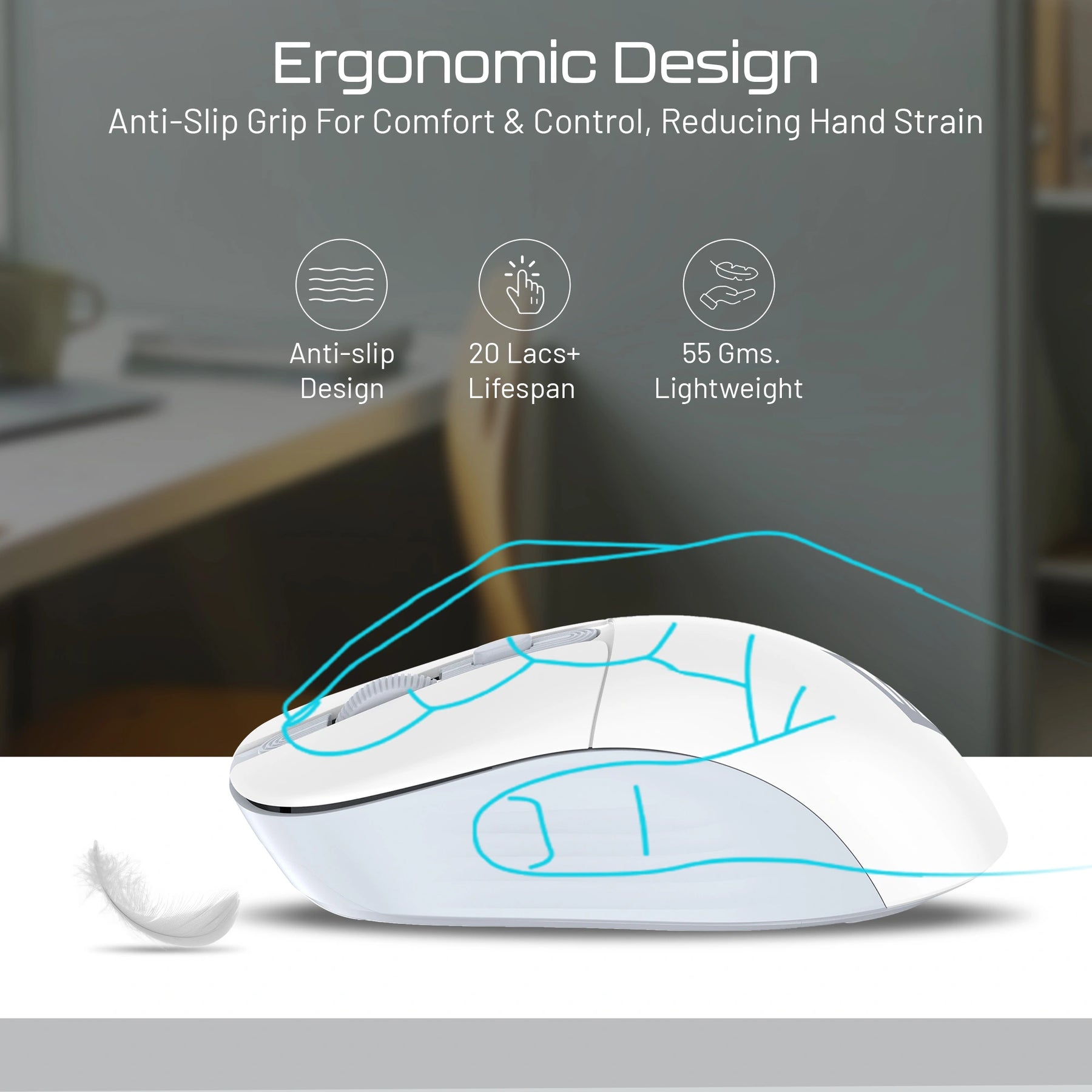 Precision 100 Wireless Mouse (White)