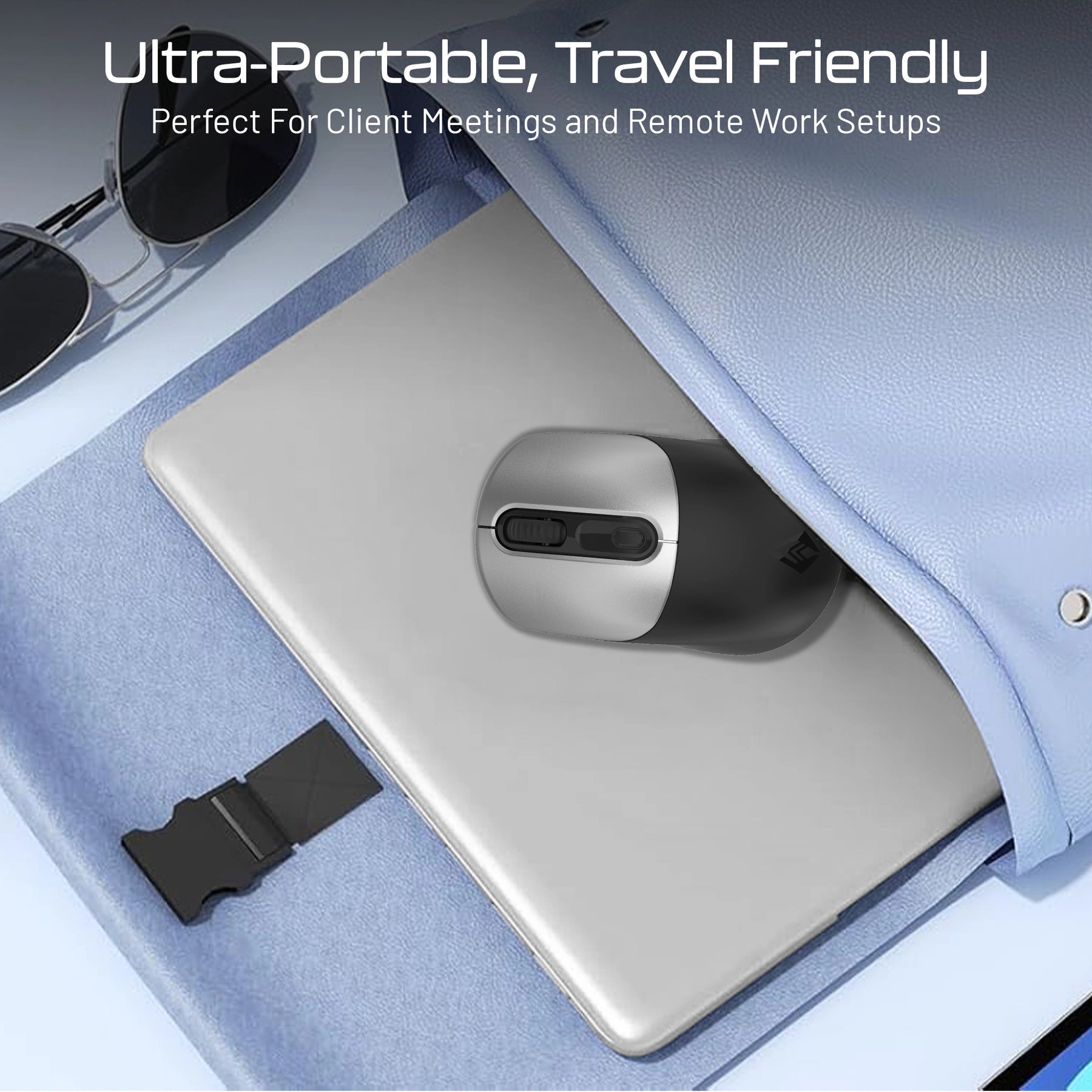 Precision 200 Wireless Office Mouse with Bluetooth & 2.4GHz USB, Rechargeable Ergonomic Lightweight Mouse