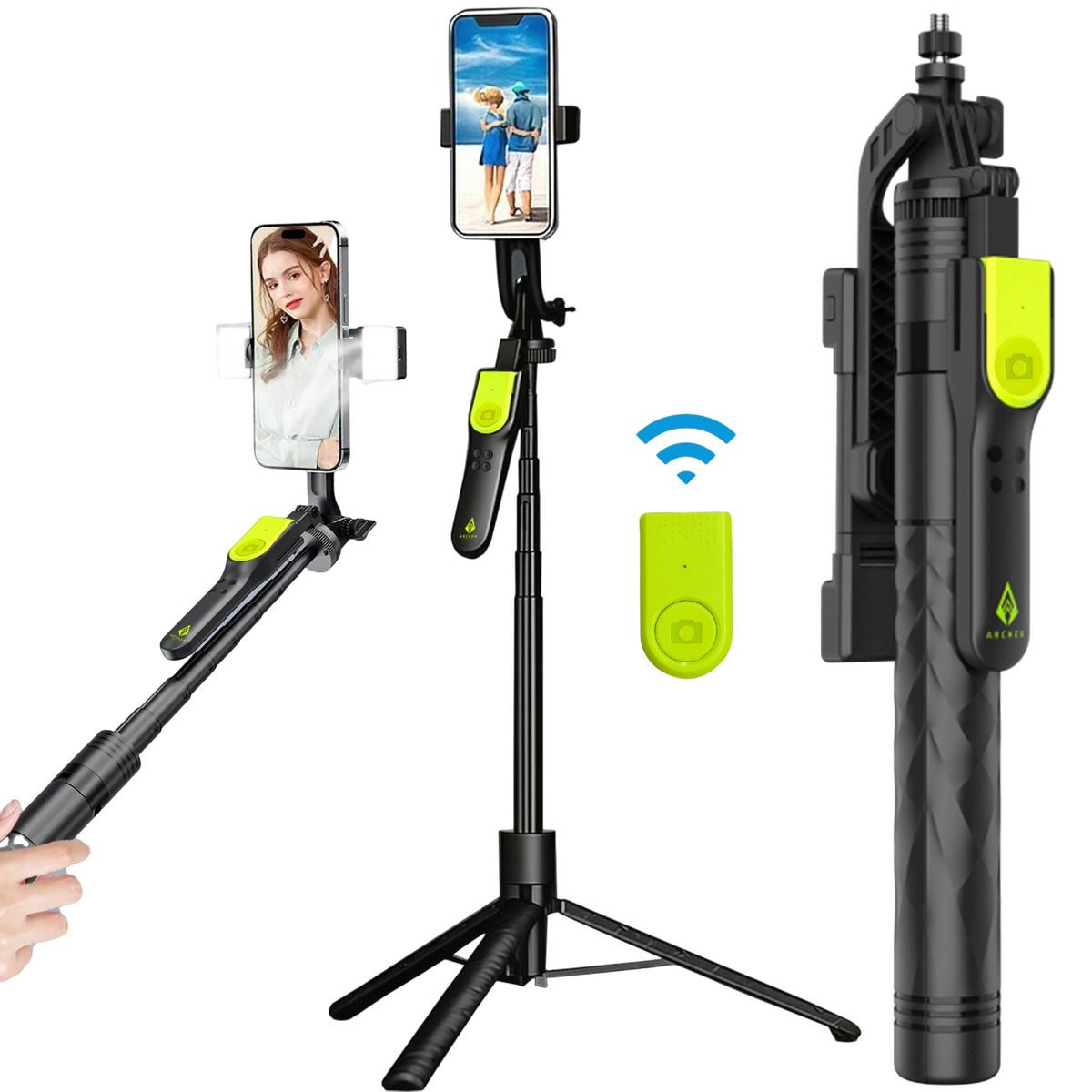 ArcherTechLab Selfie Stick Tripod – Perfect for Vlogs & Photos