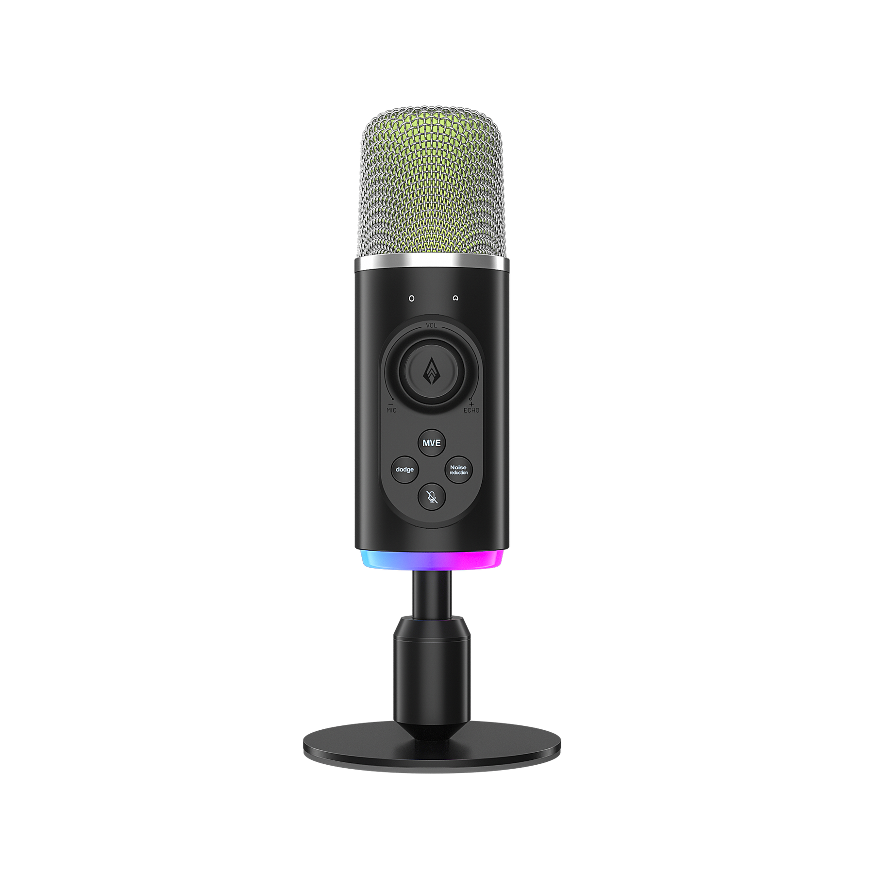 Gaming microphone with RGB lights & noise cancellation for PC and PS5