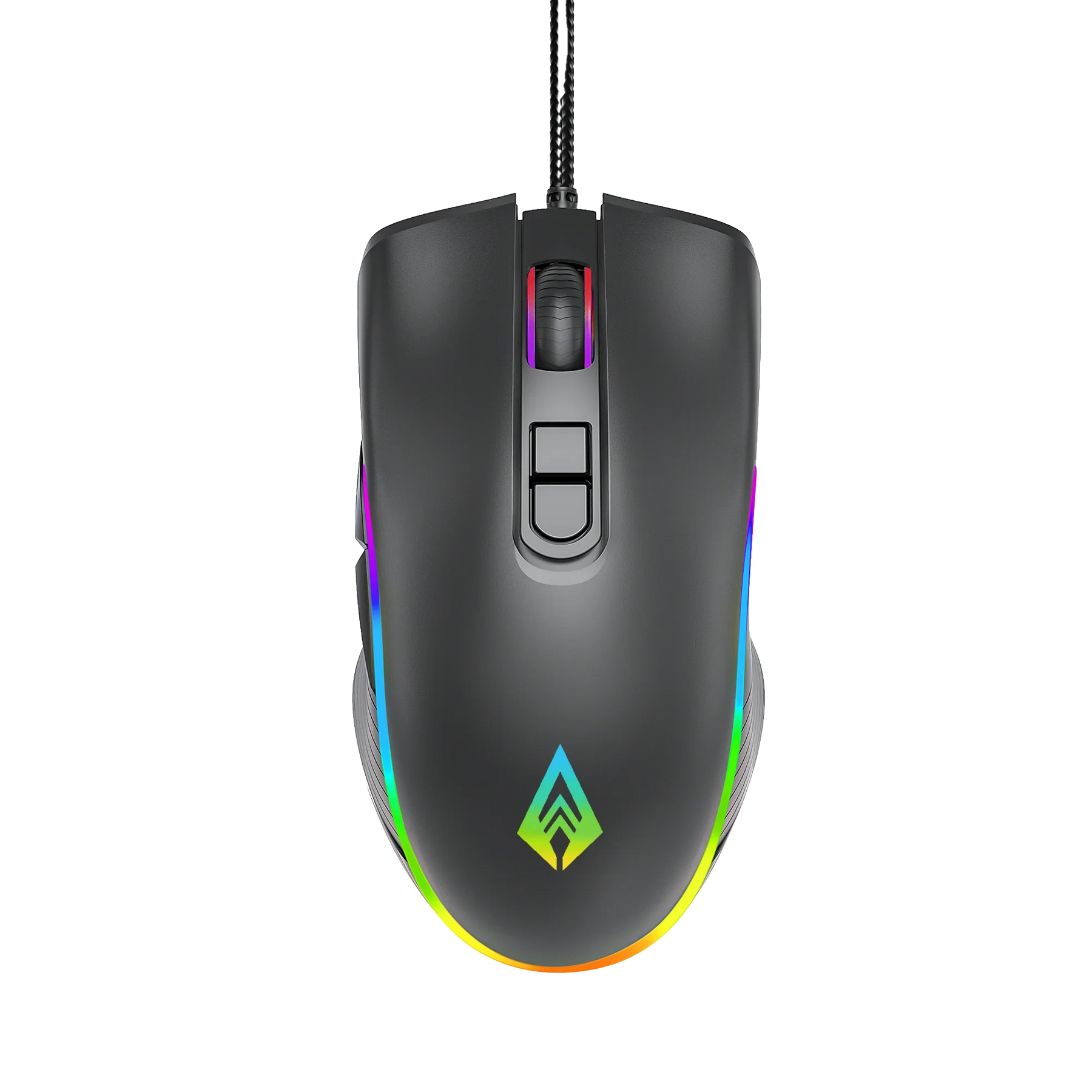 Recurve 200 Wired Gaming Mouse with Rubber Oil Finish, 12800 DPI Sensor, 7 Buttons, and 13 RGB Modes