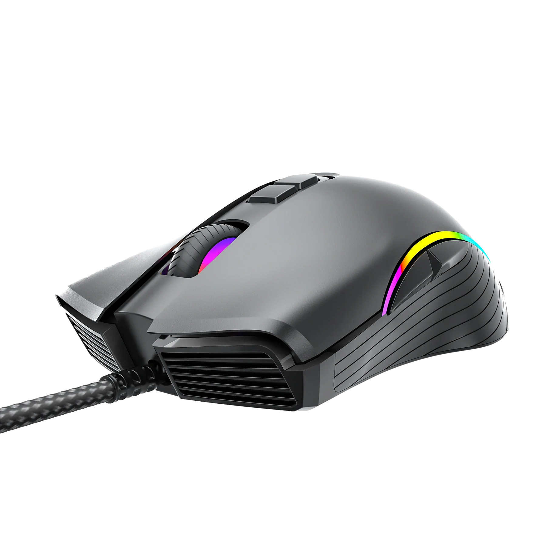 Recurve 200 Wired Gaming Mouse with Rubber Oil Finish, 12800 DPI Sensor, 7 Buttons, and 13 RGB Modes