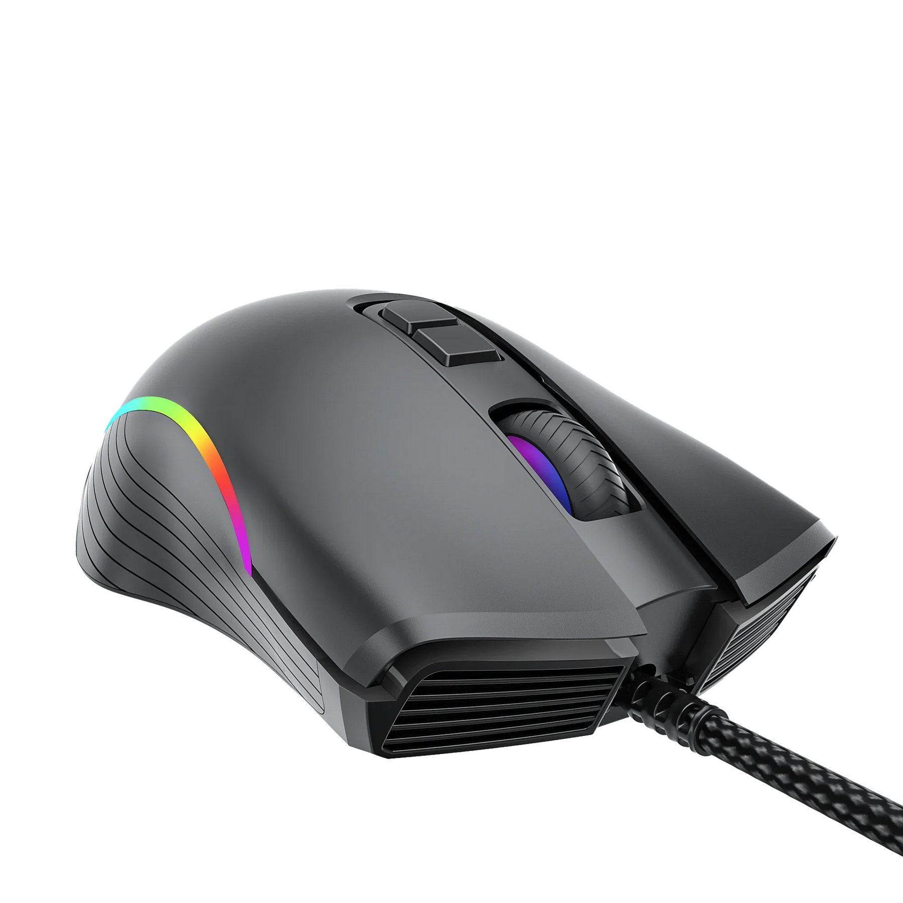 Recurve 200 Wired Gaming Mouse with Rubber Oil Finish, 12800 DPI Sensor, 7 Buttons, and 13 RGB Modes