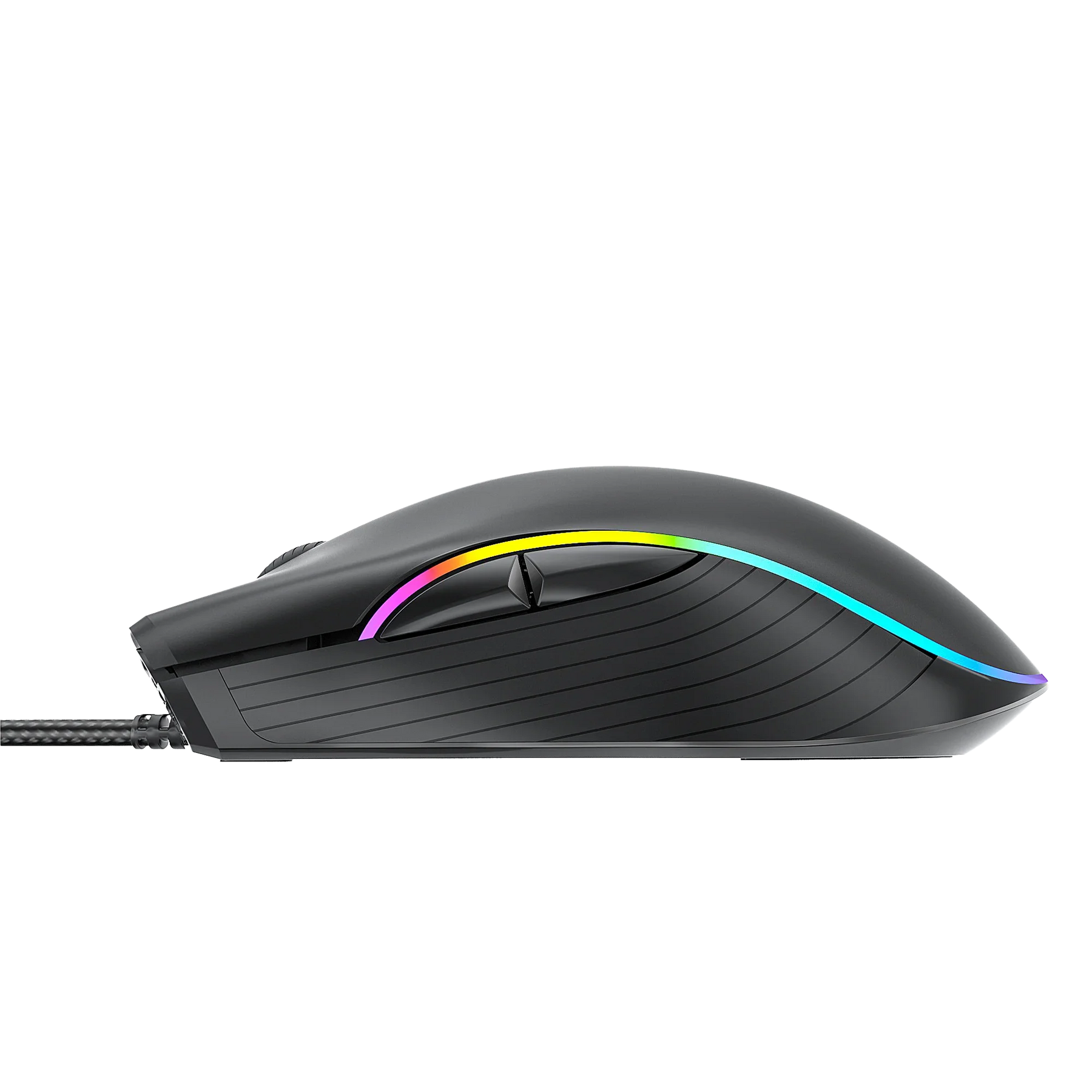 Recurve 200 Wired Gaming Mouse with Rubber Oil Finish, 12800 DPI Sensor, 7 Buttons, and 13 RGB Modes