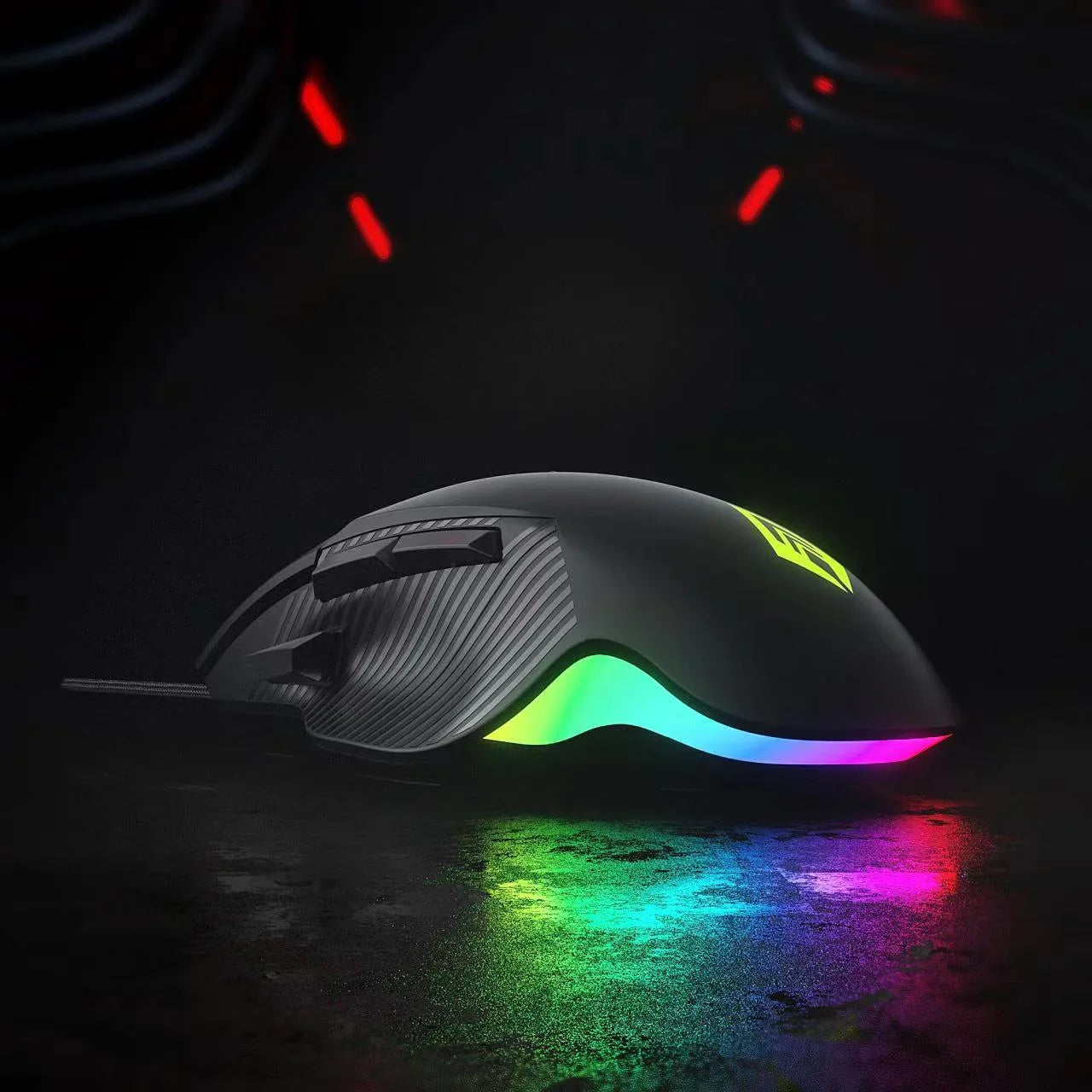 Recurve 300 Wired RGB Gaming Mouse with Thumb Rest, 12000 DPI, and 8 Buttons for PC & Mac