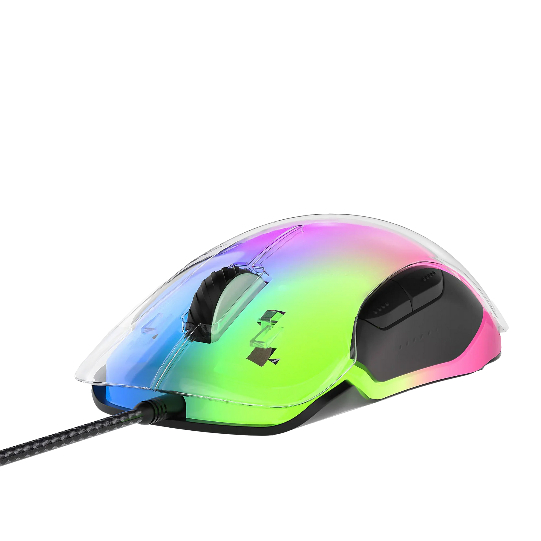 Recurve 400 Wired RGB Gaming Mouse with 12000 DPI, Transparent Top, and Programmable Buttons