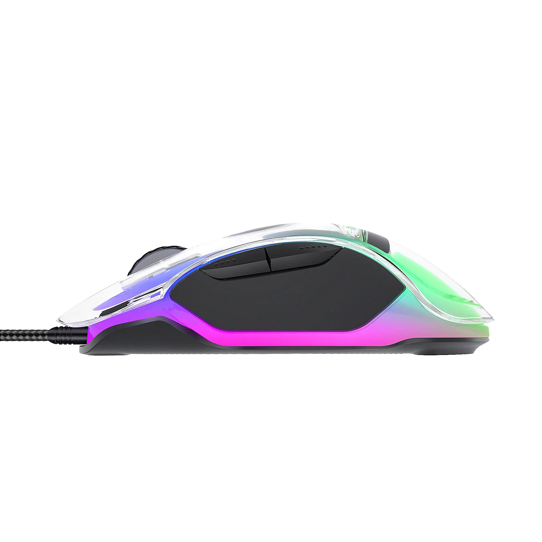 Recurve 400 Wired RGB Gaming Mouse with 12000 DPI, Transparent Top, and Programmable Buttons