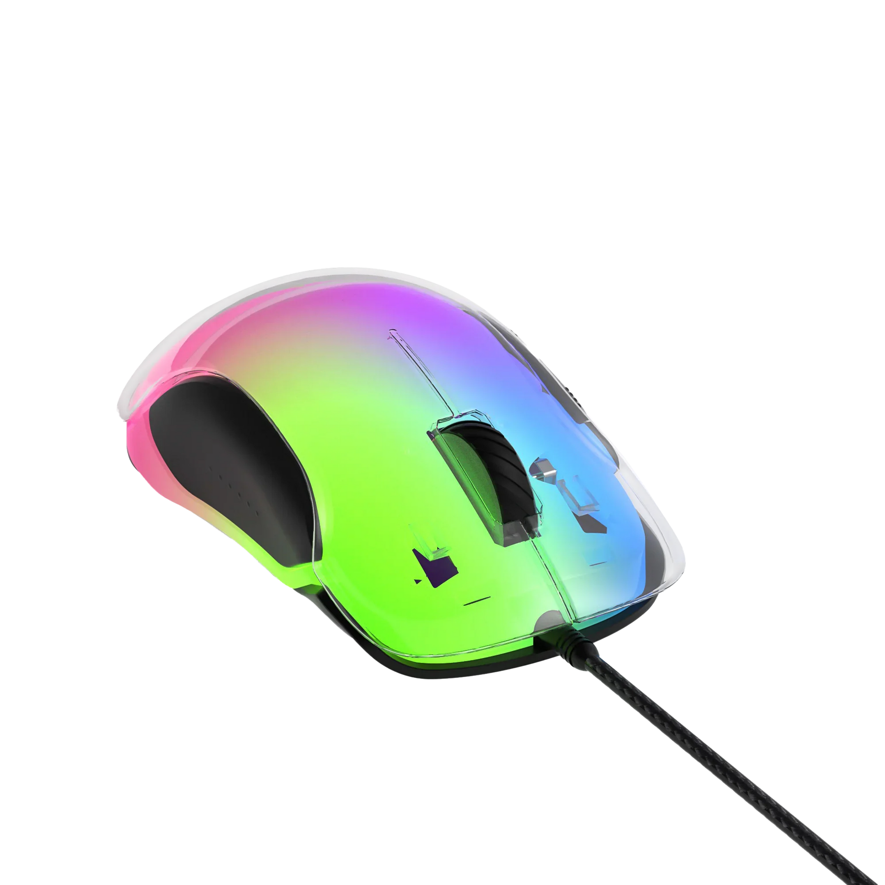 Recurve 400 Wired RGB Gaming Mouse with 12000 DPI, Transparent Top, and Programmable Buttons