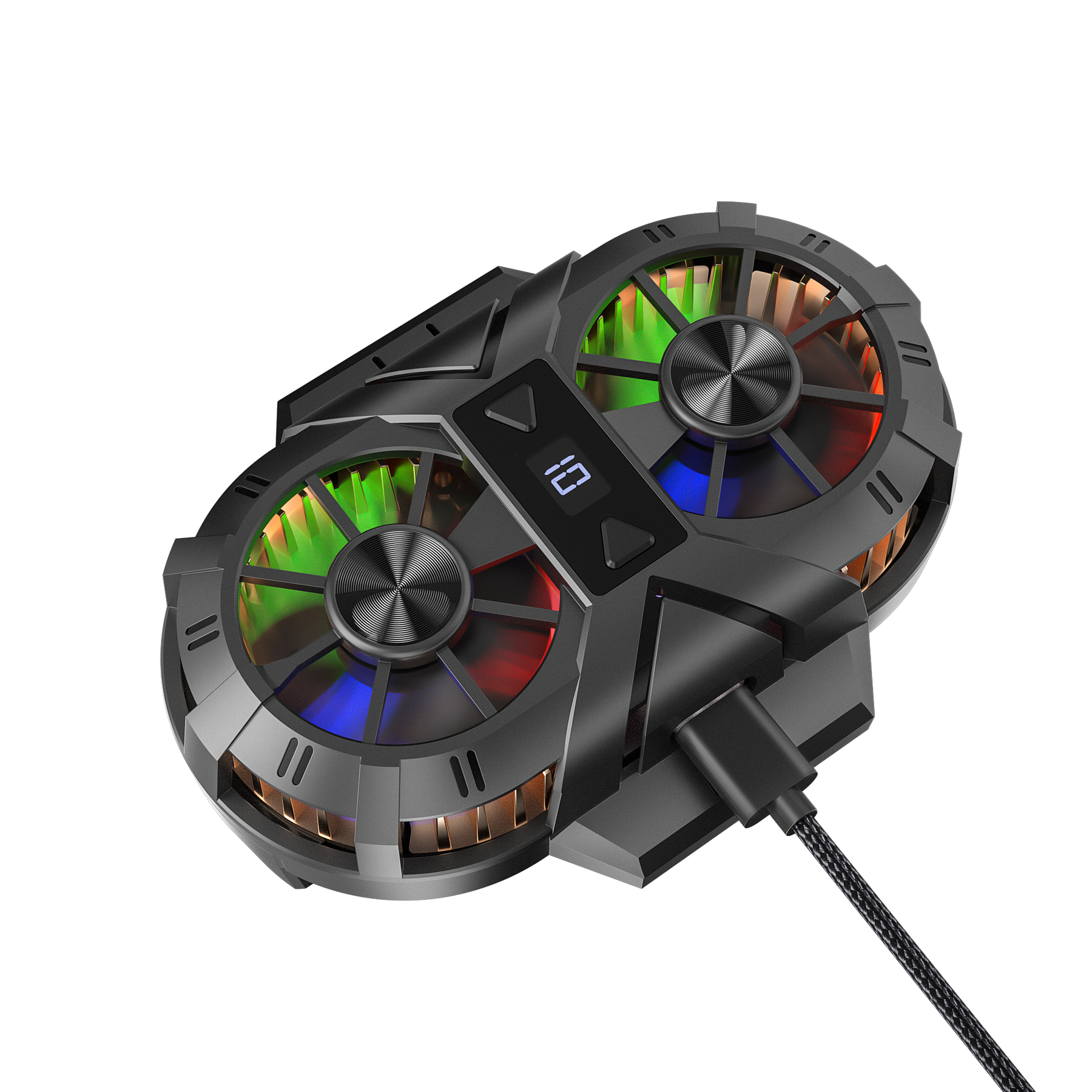 Typhon Max mobile phone cooler with dual turbo cooling fans