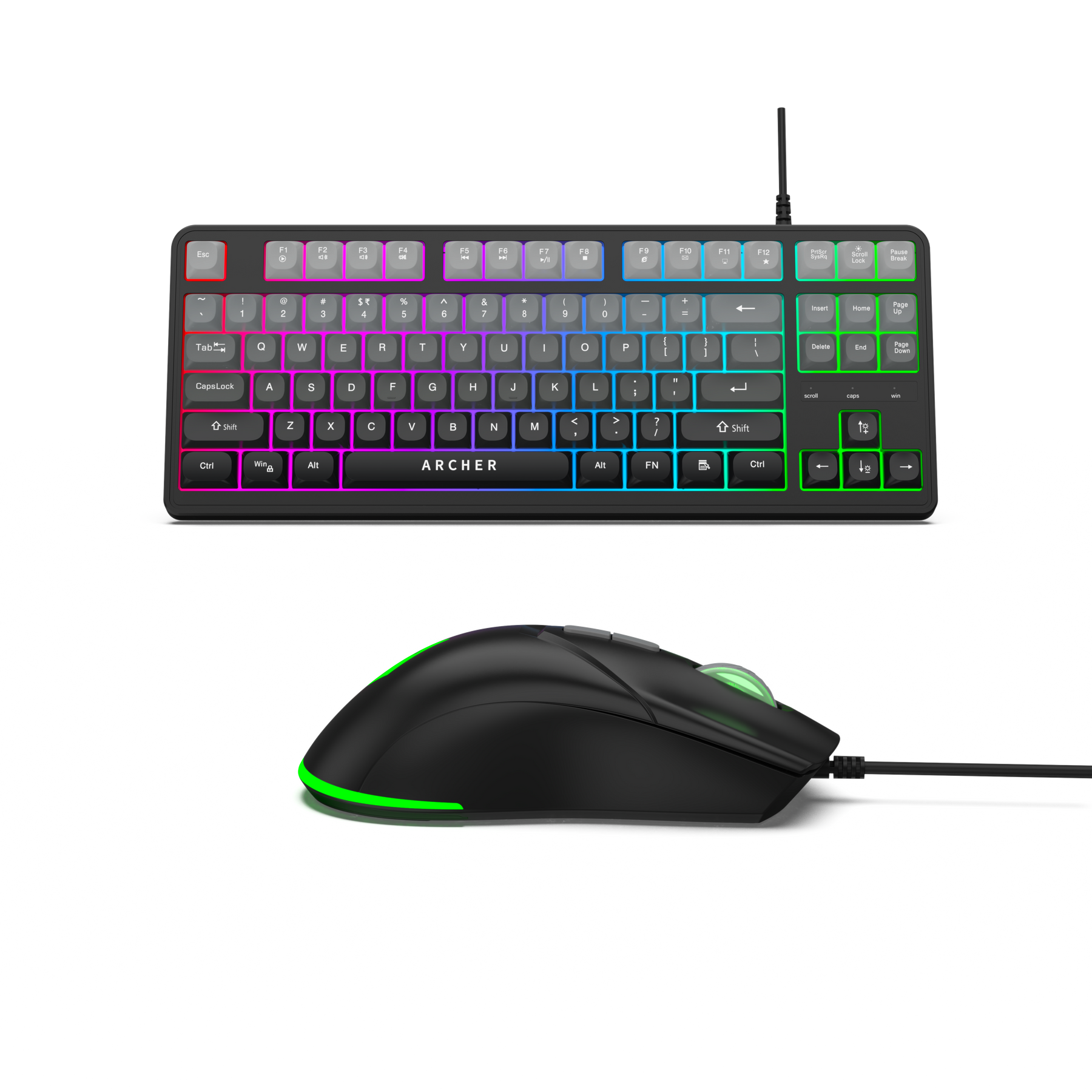 Astra G300 Wired RGB Gaming Keyboard & Mouse Combo (GRY)