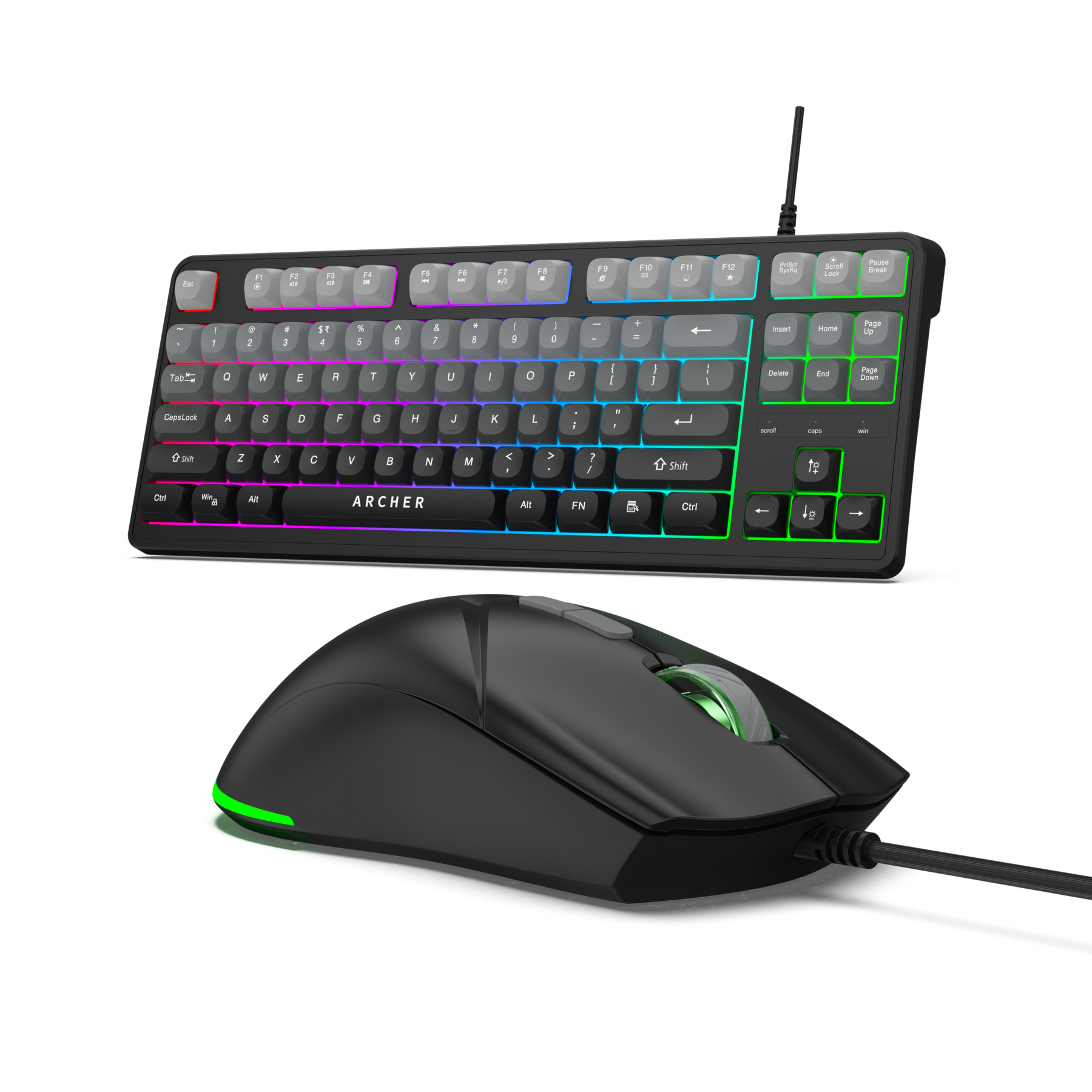 Astra G300 Wired RGB Gaming Keyboard & Mouse Combo (GRY)