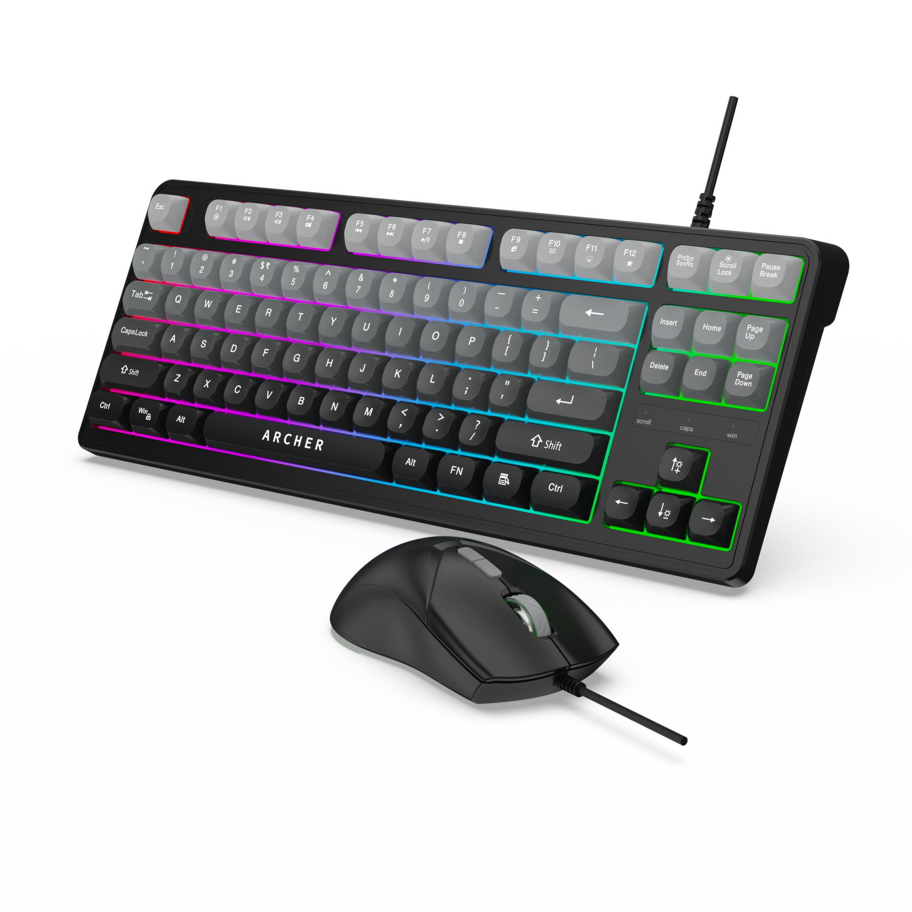 Astra G300 Wired RGB Gaming Keyboard & Mouse Combo (GRY)