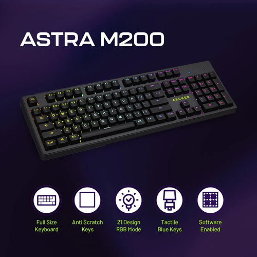 Astra M200 Mechanical Keyboard with Blue Keys