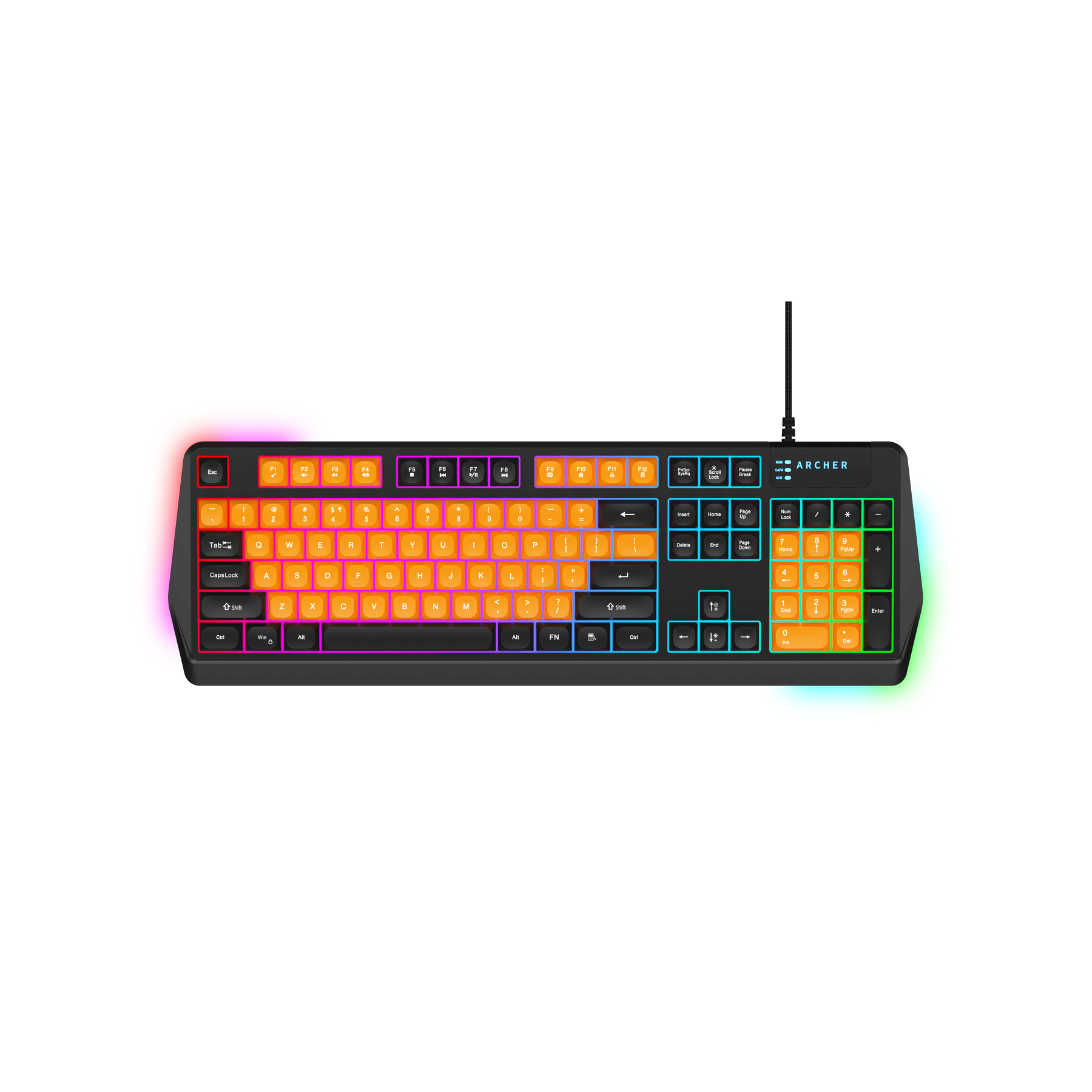 Wired RGB Gaming Keyboard and Mouse Combo with 104 Keys