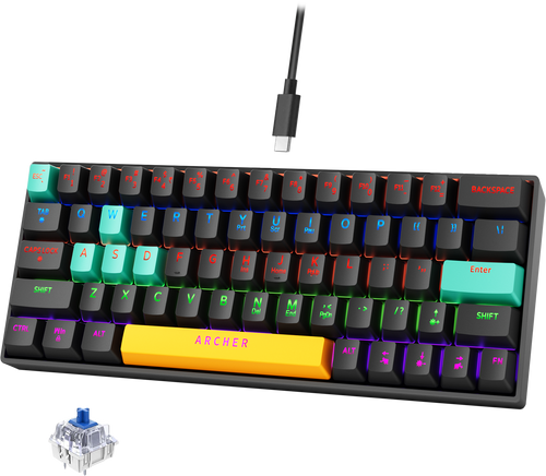 Astra M400 Wired Mechanical Gaming Keyboard – 60% Compact, RGB