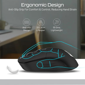 Precision 100 Wireless Office Mouse | 2.4GHz USB Nano Receiver, 3 DPI, Lightweight 55g