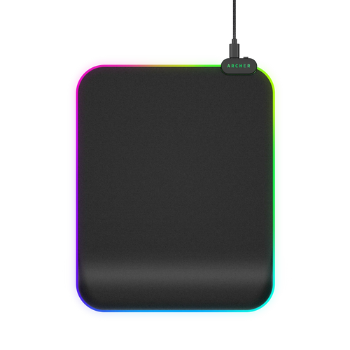 Quiver 200 Wrist Rest Mousepad with Gel Memory Foam Wrist Support, RGB Lighting